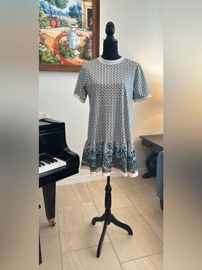 Women's Patterned Design T-Shirt Dress